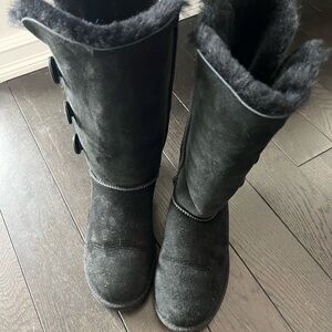 UGG Black Winter Boots with Plush Lining